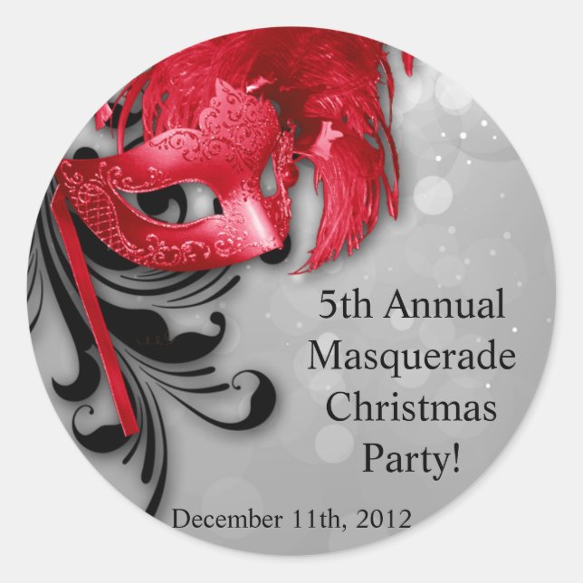 20 - 1,5" Bevorzugen Sticker Rot auf Silbermasquer (Vorderseite)