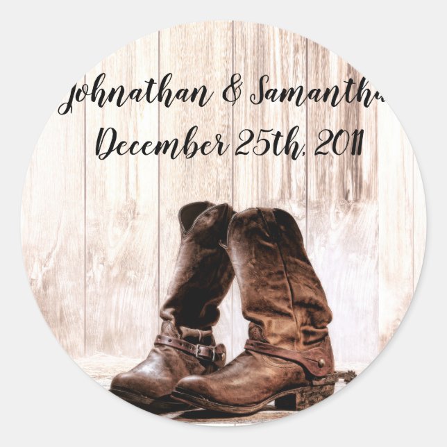 20 - 1.5" Bevorzugen Sticker Stiefel Land Rustikal (Vorderseite)