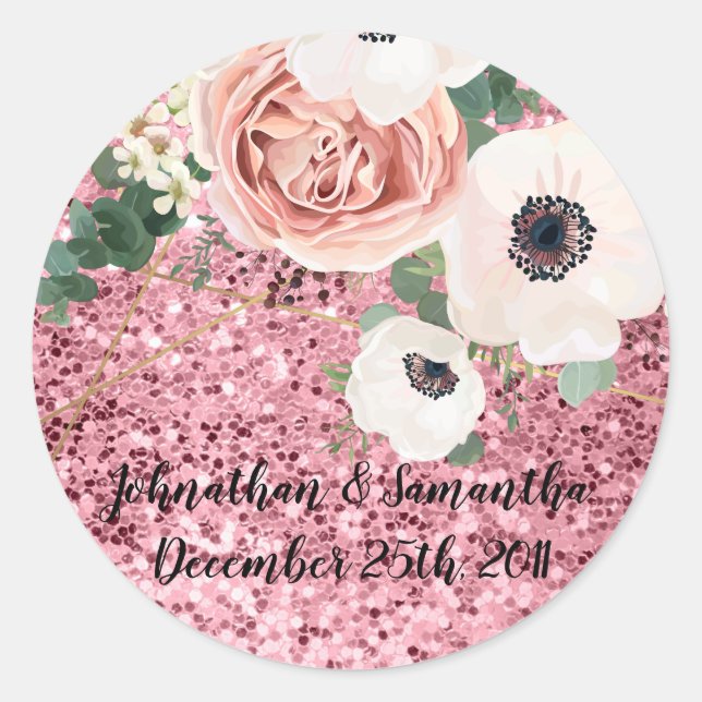 20 - 1.5" Bevorzugen Stickers Geometric Garden Ros (Vorderseite)