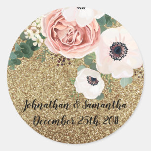 20 - 1.5" Bevorzugen Stickers Geometric Garden Ros