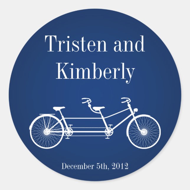 20 - 1.5" Bevorzugen Stickers Navy Blue Double Bik (Vorderseite)