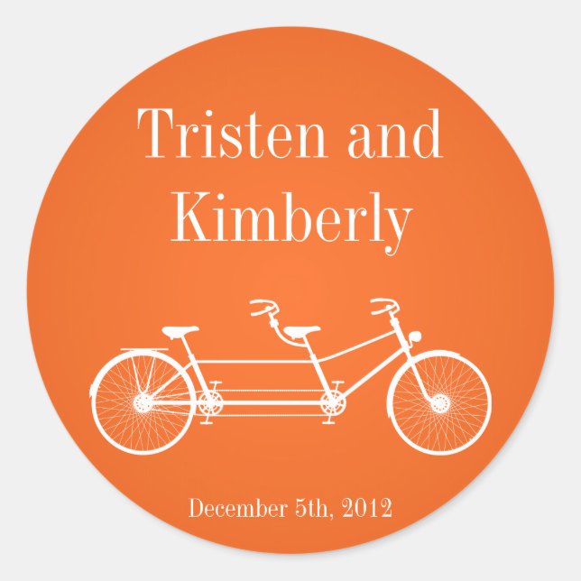 20 - 1.5" Bevorzugen Stickers Orange Doppelrad (Vorderseite)