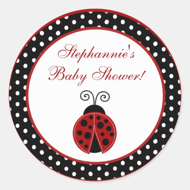 20 - 1,5" Bevorzugen Stickers Red Ladybug (Vorderseite)