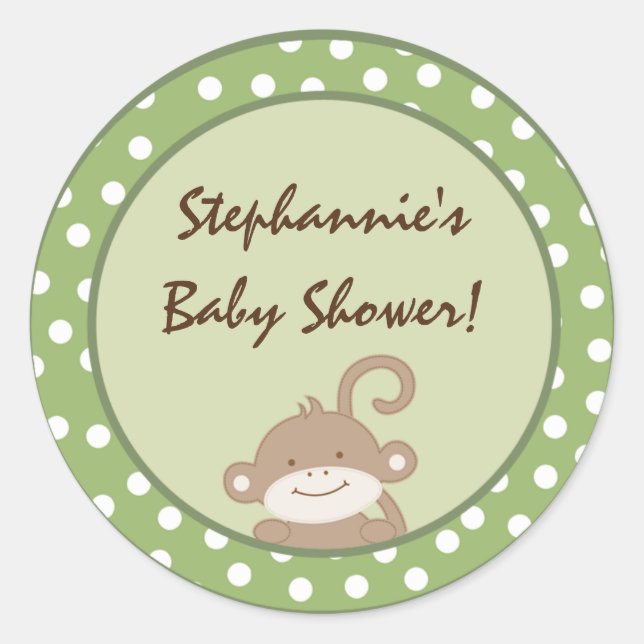 20 - 1,5" Bevorzugen Stickers Safari Jungle Affe (Vorderseite)