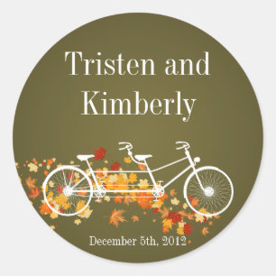 20 - 1,5" Bevorzugung Stickers Brown Fall Doppelra