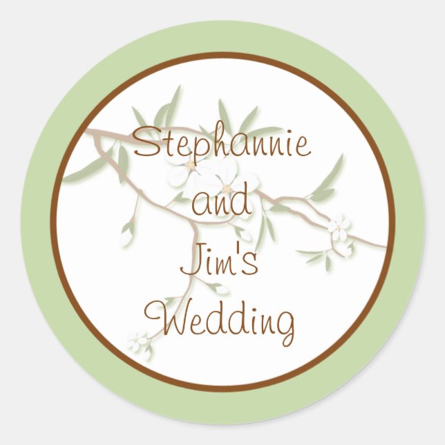 20 - 1.5" Bevorzugung Stickers Dogwood Blume (Vorderseite)