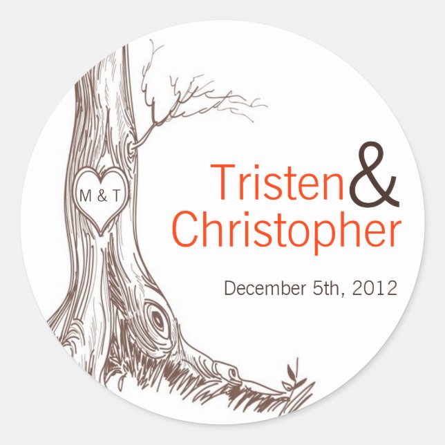 20 - 1,5" Bevorzugung Stickers Fall Tree Ursprüngl (Vorderseite)