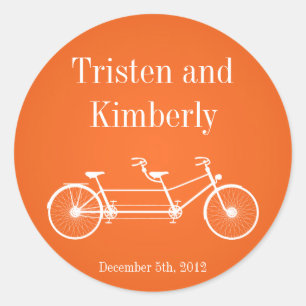 20 - 1,5" Favor Aufkleber Orange Doppel Fahrrad
