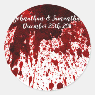 20 - 1.5" Gefallen Stickers Blood Spritzer Vampire