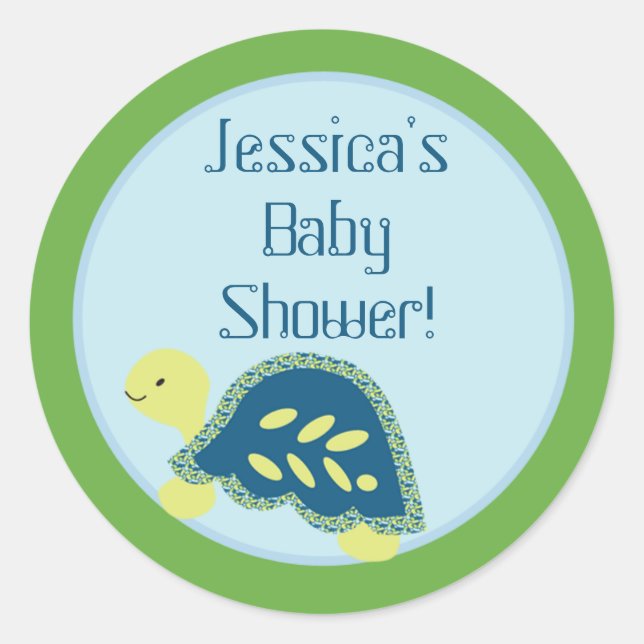 20 - 1,5" Gefallen Stickers Blue Sea Turtles (Vorderseite)