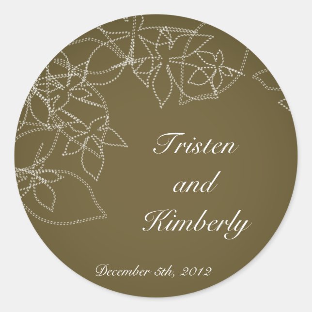 20 - 1,5" Gefallen Stickers Herbst Floral Fall Bra (Vorderseite)