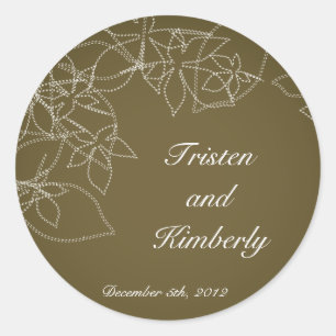 20 - 1,5" Gefallen Stickers Herbst Floral Fall Bra