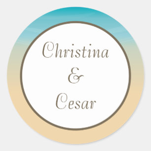 20 - 1,5" Gefallen Stickers Ocean Beach Shore Seas