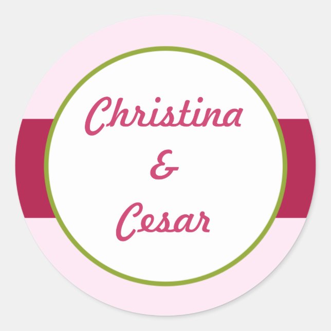 20 - 1,5" Gefallen Stickers Pink Orchid Long Stem  (Vorderseite)