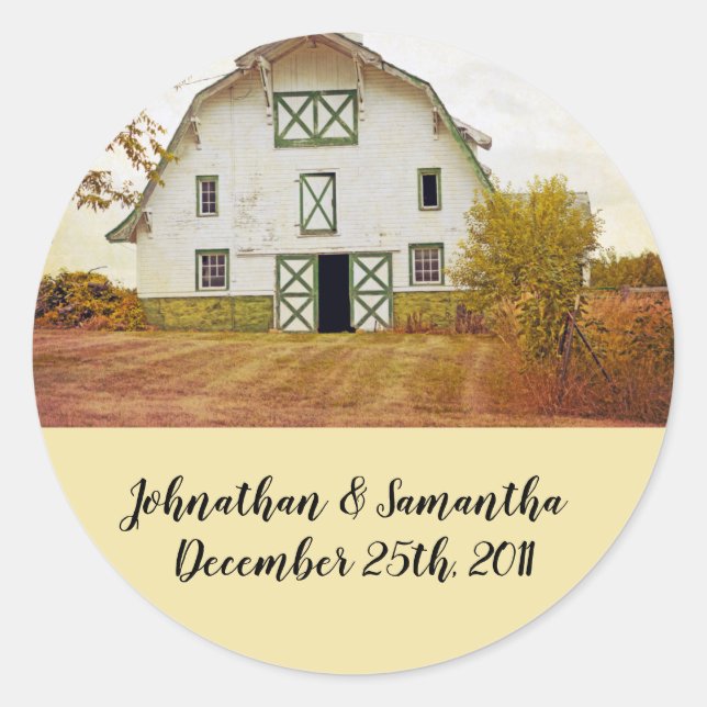 20 - 1,5" Gefallen Stickers Sunset Barn Country Ru (Vorderseite)