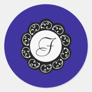 20 - 1,5 Umschlag Aufkleber Blau & Weiß