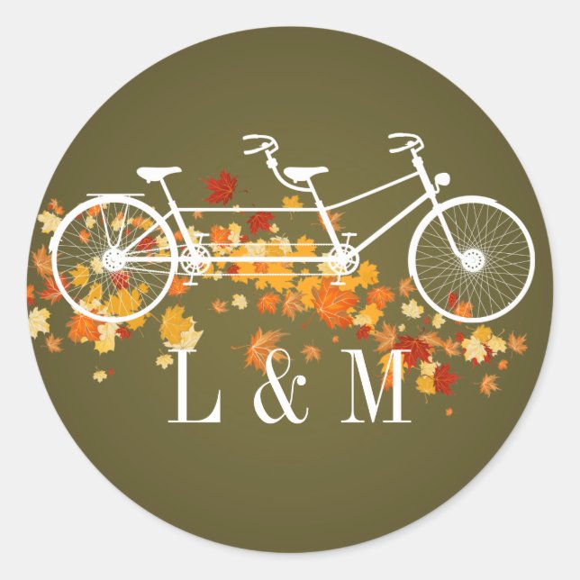 20 - 1,5 Umschlag Aufkleber Braun Doppelrad (Vorderseite)