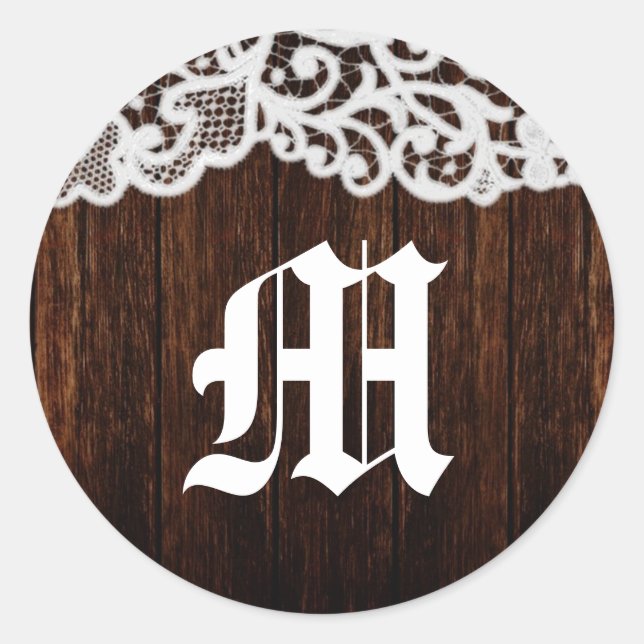 20 - 1,5 Umschlag Aufkleber Country Dark Barn Wood (Vorderseite)