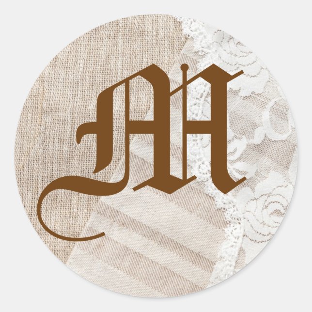 20 - 1.5 Umschlag Aufkleber Country Lace Taschentu (Vorderseite)