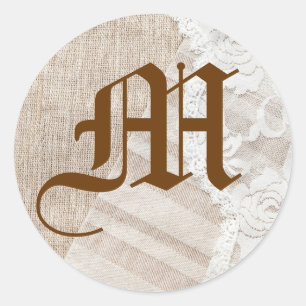 20 - 1.5 Umschlag Aufkleber Country Lace Taschentu