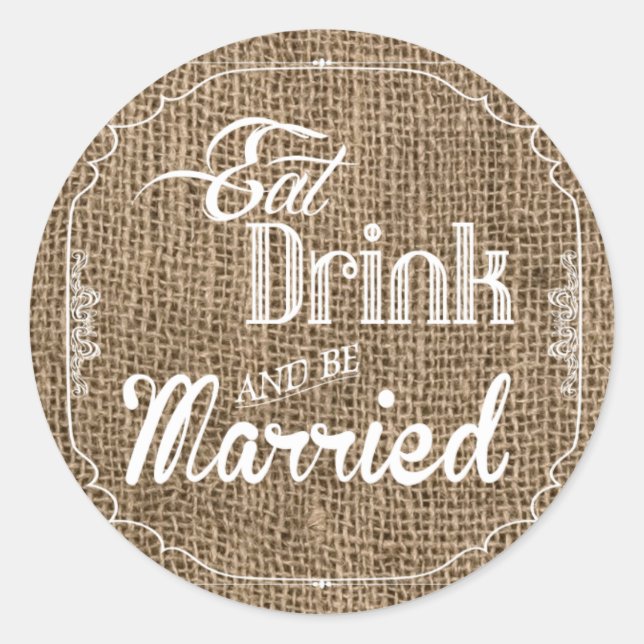 20 - 1,5 Umschlag Aufkleber Essenstrunk Verheirate (Vorderseite)