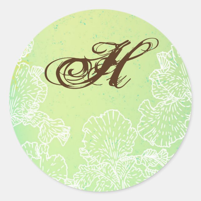 20 - 1,5 Umschlag Aufkleber Frühjahr Hibisken Blum (Vorderseite)