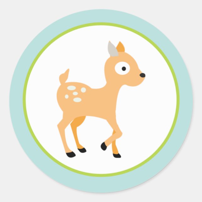 20 - 1,5" Umschlag Aufkleber Furry Woodland Tiere (Vorderseite)