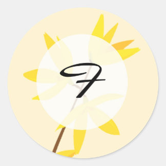 20 - 1,5 Umschlag Aufkleber Gelb & Creme