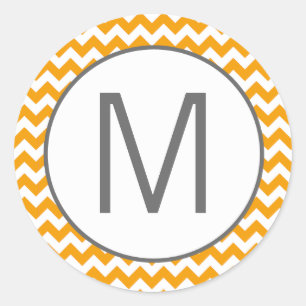 20 - 1,5 Umschlag Aufkleber Gelbgrau Zickzack