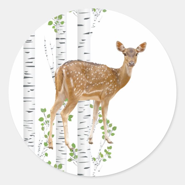 20 - 1,5 Umschlag Aufkleber Hirsch Doe Buck Woodla (Vorderseite)
