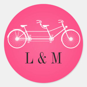 20 - 1,5 Umschlag Aufkleber Hot Pink Black Double 