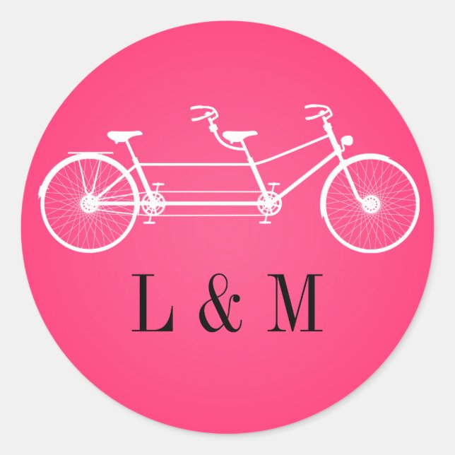 20 - 1,5 Umschlag Aufkleber Hot Pink Black Double  (Vorderseite)