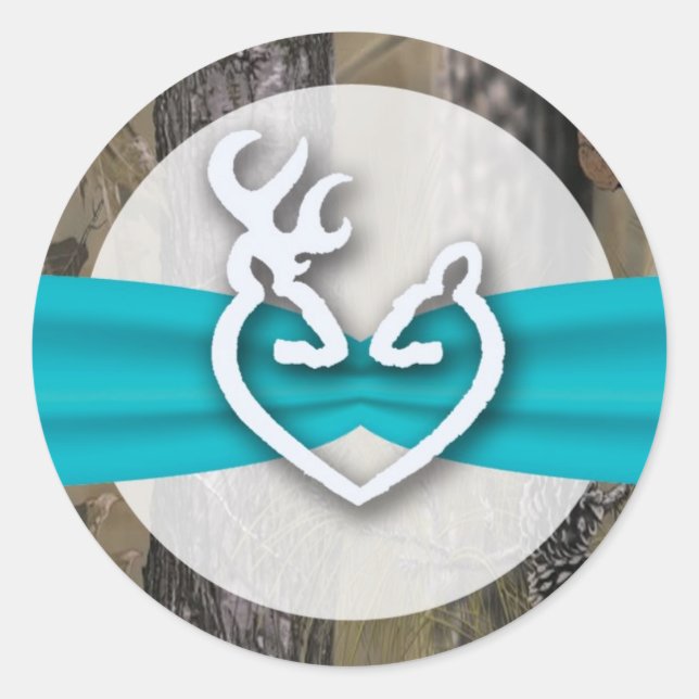 20 - 1,5 Umschlag Aufkleber Jagd auf Rehe Doe Buck (Vorderseite)