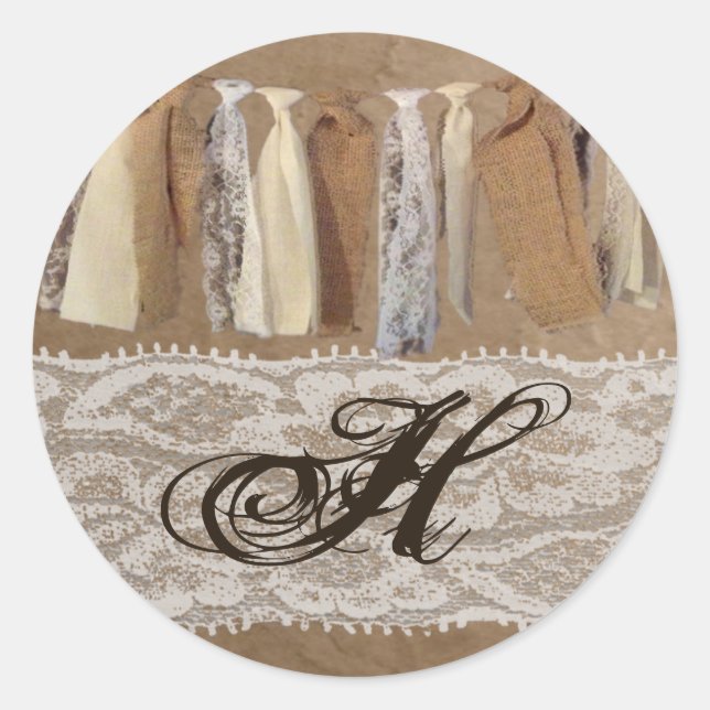 20 - 1,5 Umschlag Aufkleber Kraft Papier Bag Lace  (Vorderseite)