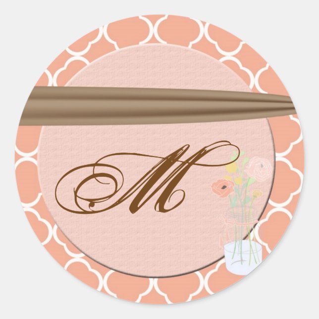 20 - 1,5 Umschlag Aufkleber Land Mason Jar Blume (Vorderseite)