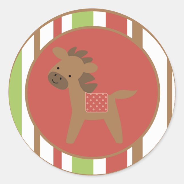 20-1,5" Umschlag Aufkleber Landtiere Pferd (Vorderseite)