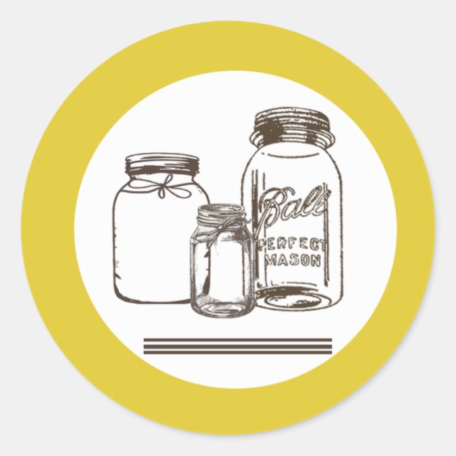 20 - 1,5 Umschlag Aufkleber Mason Jar Land Rustika (Vorderseite)