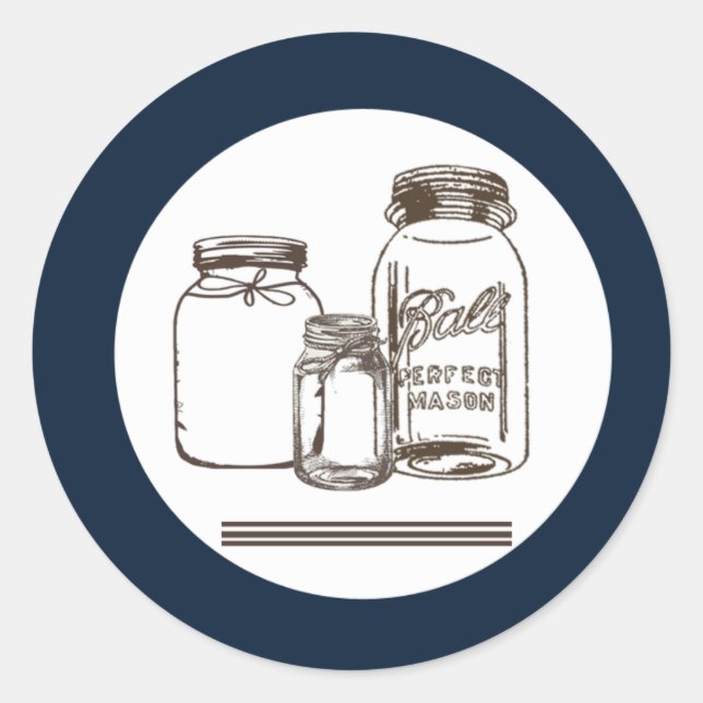 20 - 1,5 Umschlag Aufkleber Mason Jar Land Rustika (Vorderseite)