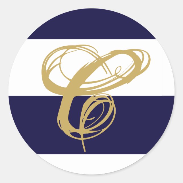 20 - 1,5 Umschlag Aufkleber Moderne Stripnavy Weiß (Vorderseite)