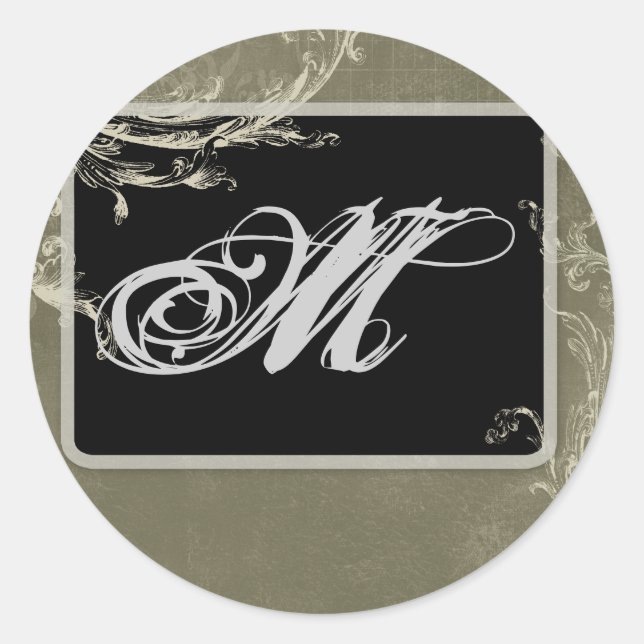 20 - 1,5 Umschlag Aufkleber Monogramm Weihnachten  (Vorderseite)