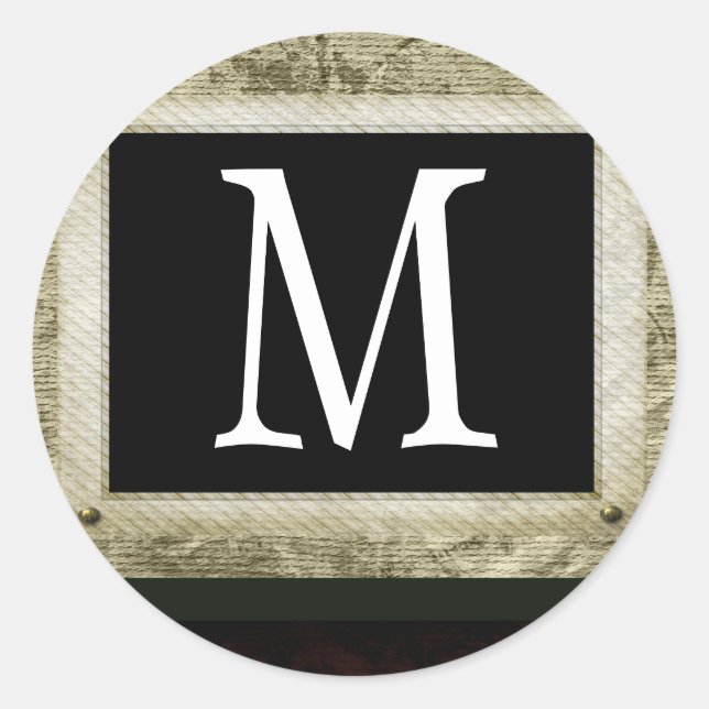 20 - 1,5 Umschlag Aufkleber Monogramm Weihnachten  (Vorderseite)