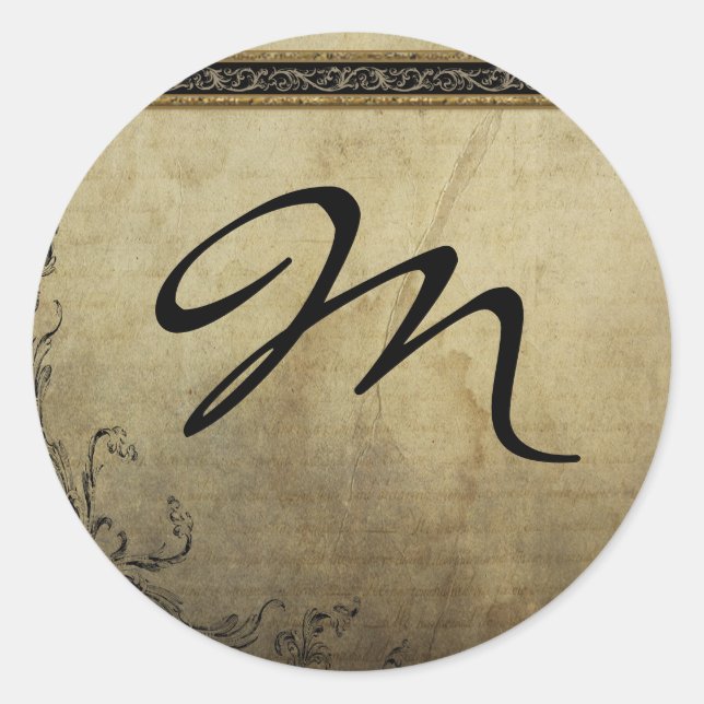 20 - 1,5 Umschlag Aufkleber Monogramm Weihnachten  (Vorderseite)