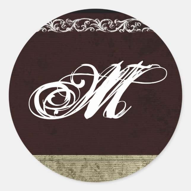 20 - 1,5 Umschlag Aufkleber Monogramm Weihnachten  (Vorderseite)