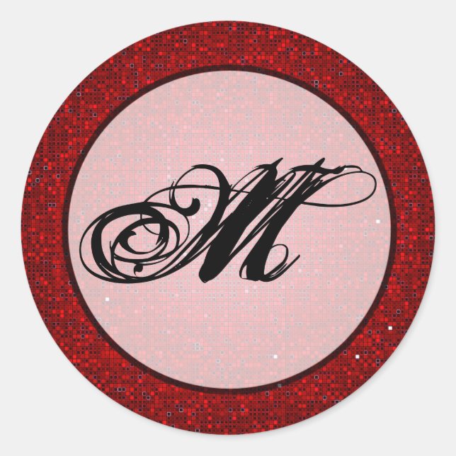 20 - 1,5 Umschlag Aufkleber Monogramm Weihnachten  (Vorderseite)