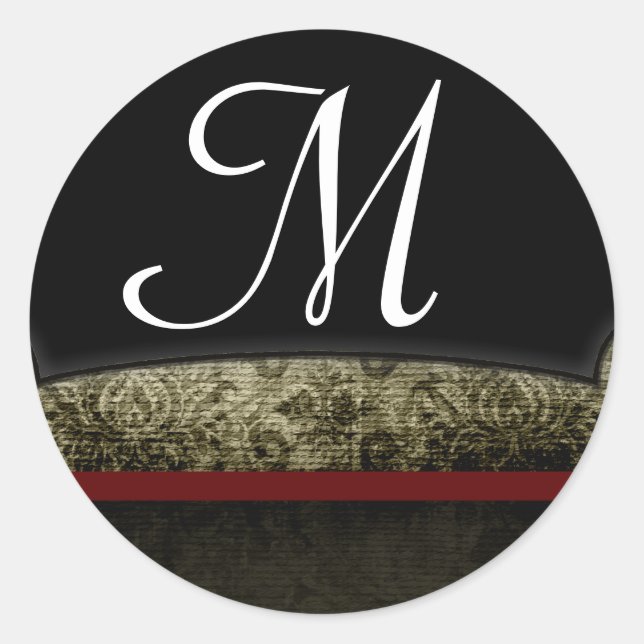 20 - 1,5 Umschlag Aufkleber Monogramm Weihnachten  (Vorderseite)