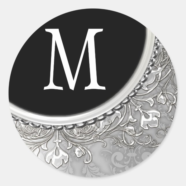 20 - 1,5 Umschlag Aufkleber Monogramm Weihnachten  (Vorderseite)