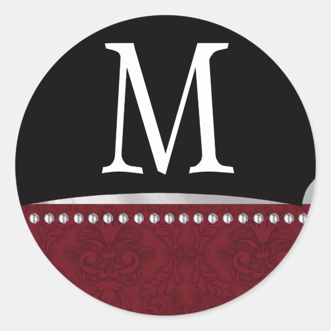 20 - 1,5 Umschlag Aufkleber Monogramm Weihnachten  (Vorderseite)