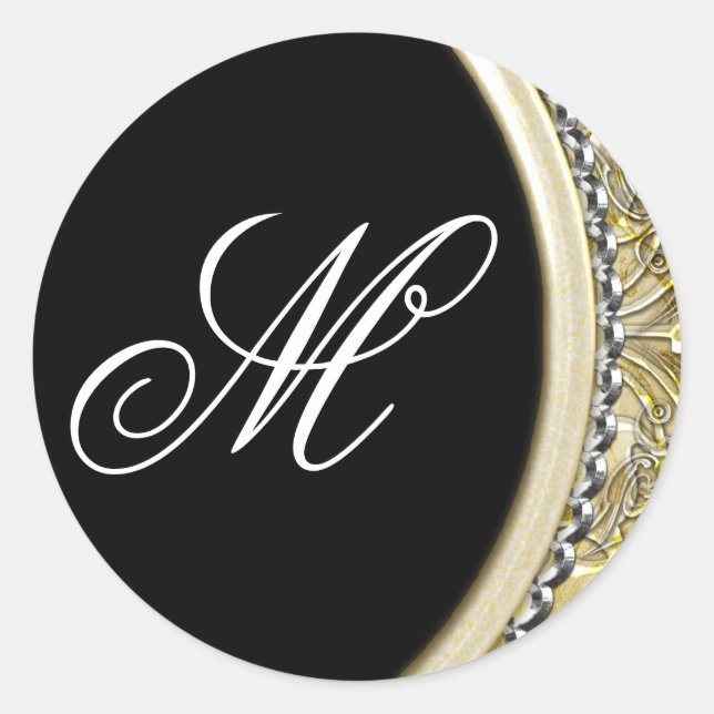 20 - 1,5 Umschlag Aufkleber Monogramm Weihnachten  (Vorderseite)