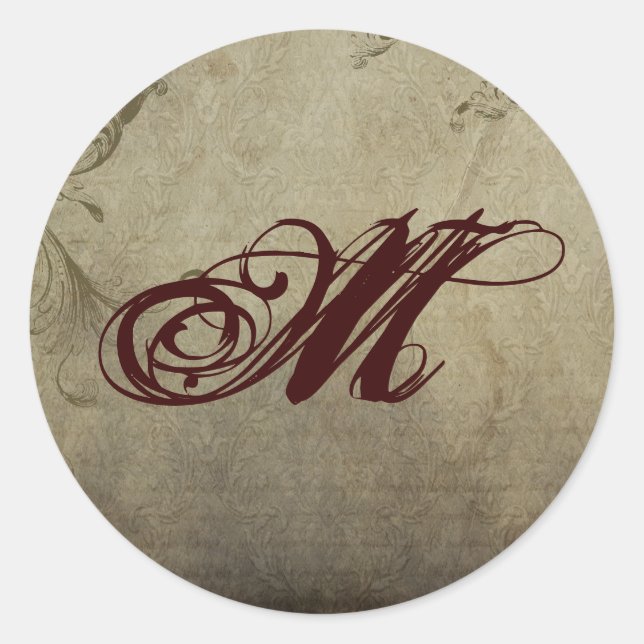 20 - 1,5 Umschlag Aufkleber Monogramm Weihnachten  (Vorderseite)