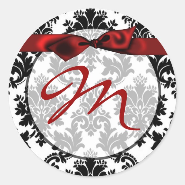 20 - 1,5 Umschlag Aufkleber Monogramm Weihnachten  (Vorderseite)